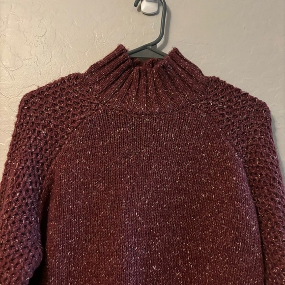 Prana Purple Ibid Long Sleeve Turtleneck Sweater Tunic Wool Recycled Silk XS - Picture 7 of 11